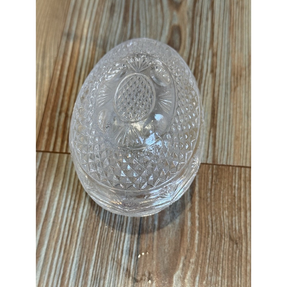 Vintage Avon Classic Fostoria Lead Crystal Egg Trinket Dish Mother's Day 1977